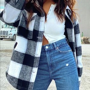 Garage Plaid Shacket